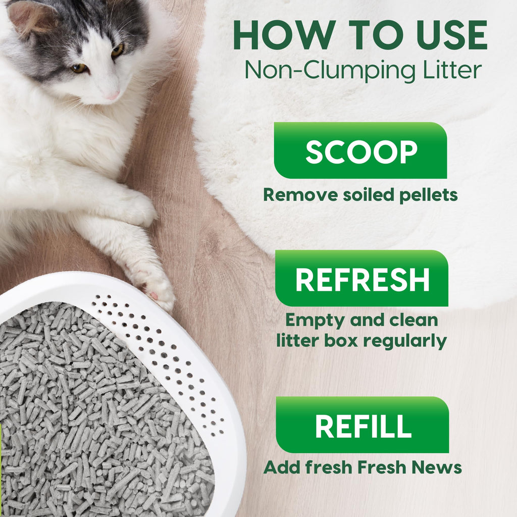 Paper Non-Clumping Cat Litter 12 Pound B888853