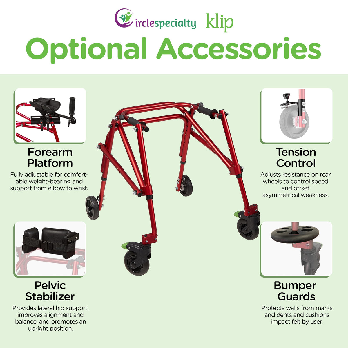 Posterior Rollator Walker 4 Wheel W394