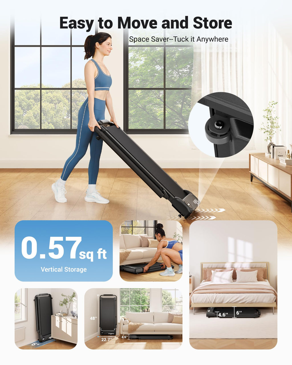 Walking Pad with Handle Bar O889