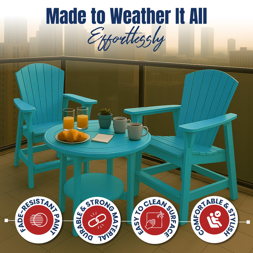 Teal HDPE Adirondack Chair X655