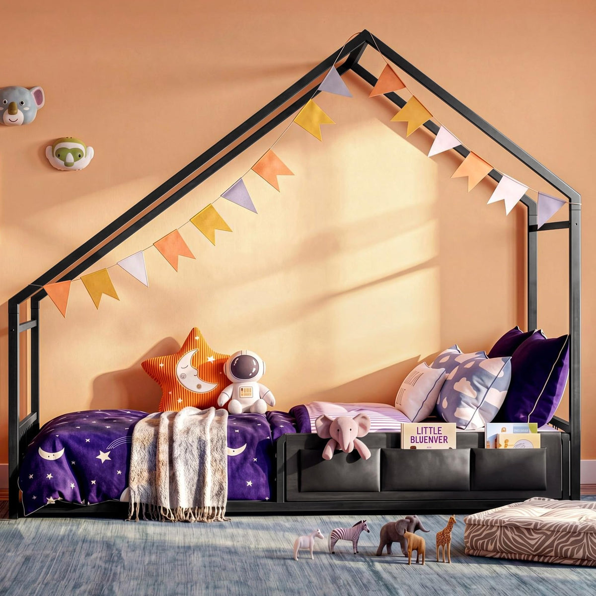 Twin Size Metal Floor Bed Frame M97290