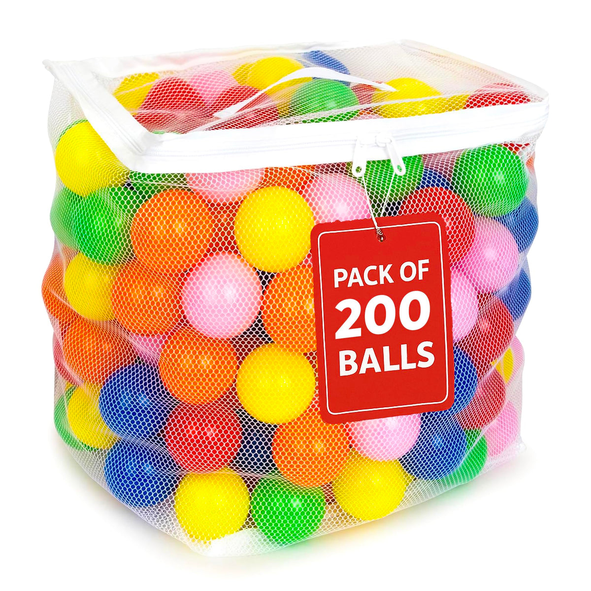 200 Assorted Colors Plastic Ball Pit Balls Z702740
