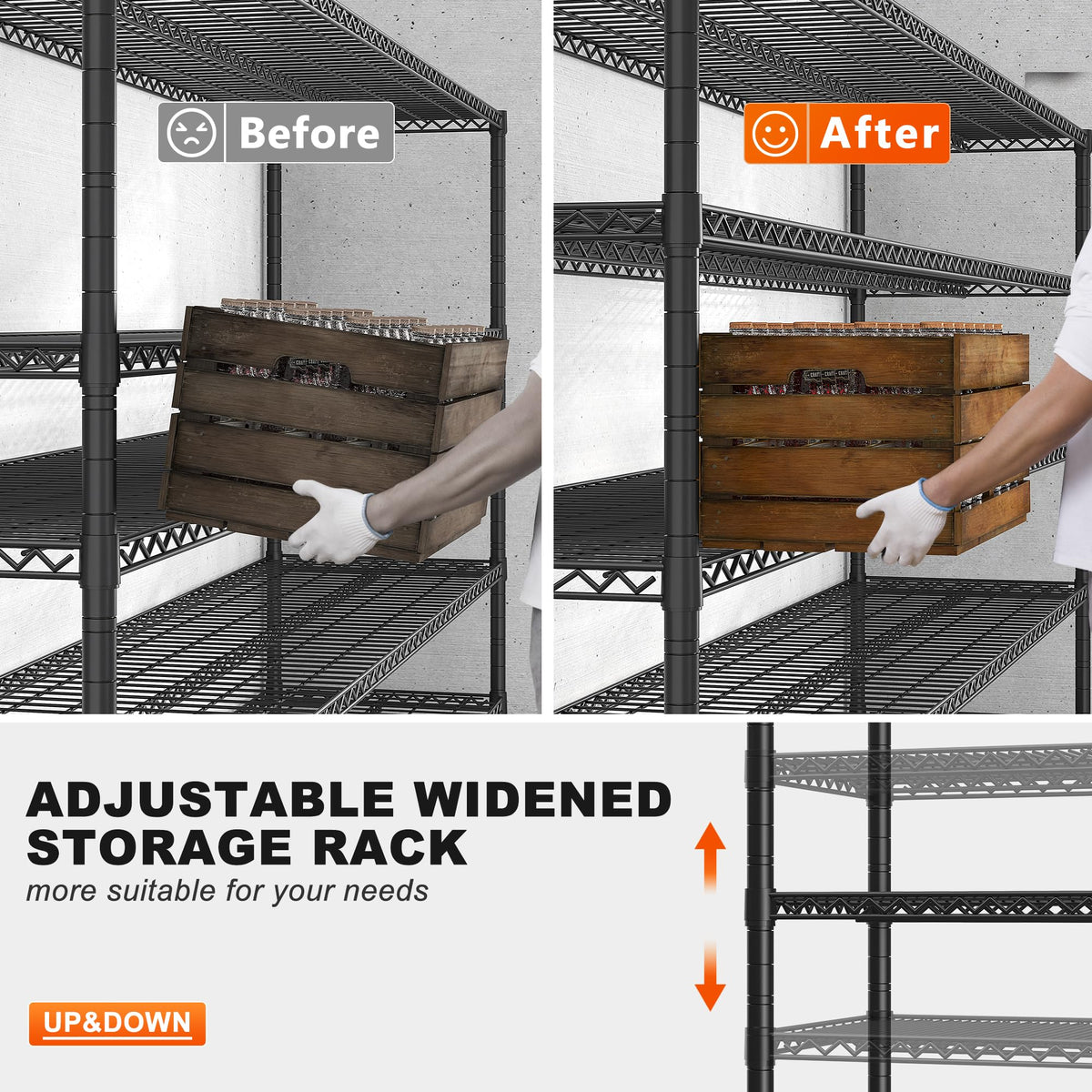 85.7" 5-Tier Adjustable Garage Shelving G5618