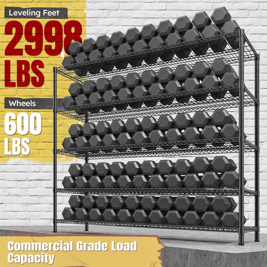 85.7" 5-Tier Adjustable Garage Shelving G5618